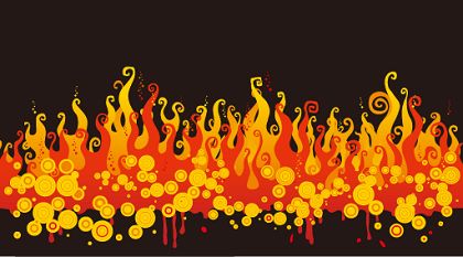 free vector Flame Round Ink Vector